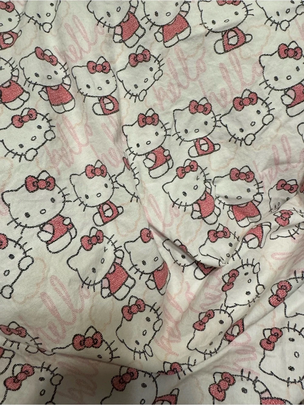 Pottery Barn Teen White and Pink Hello Kitty Cotton Bedding